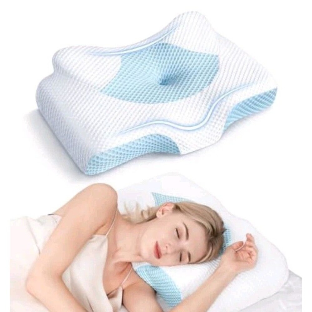 Osteo Cervical Pillow Neck Pain Relief Hollow Design Odorless Memory Foam NEW